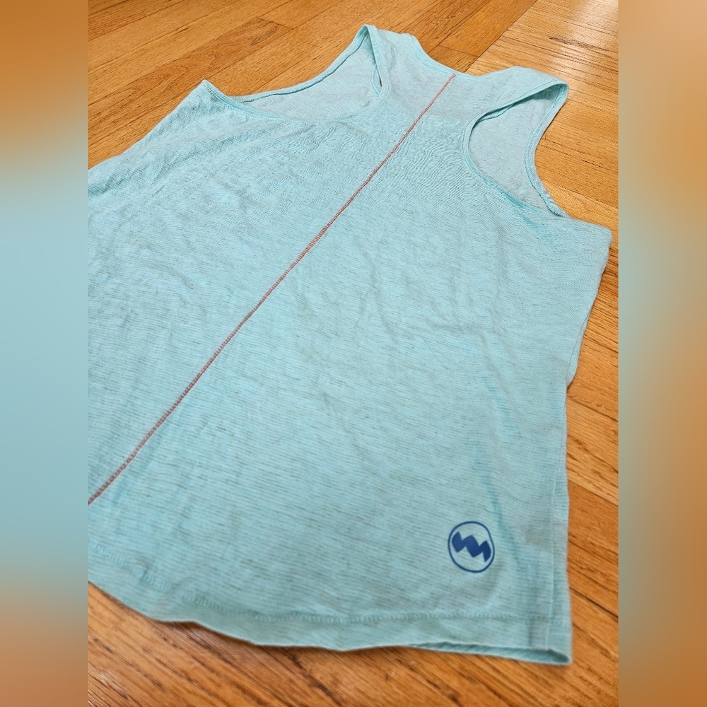 Like New! Janji Runpacca -Cotton- Women's Sleeveless Top -Light Blue Teal -Small - Picture 3 of 5